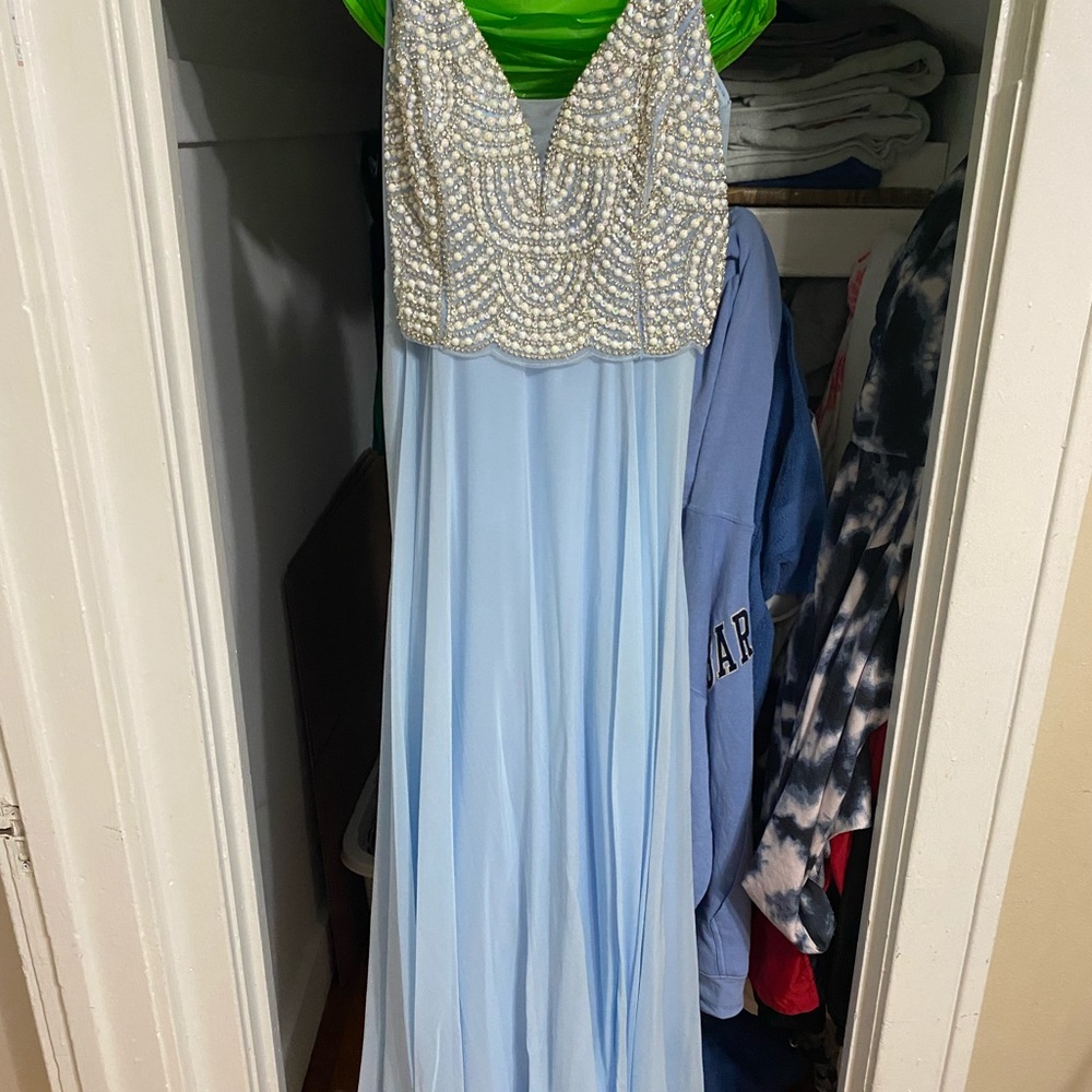 Light blue prom dress